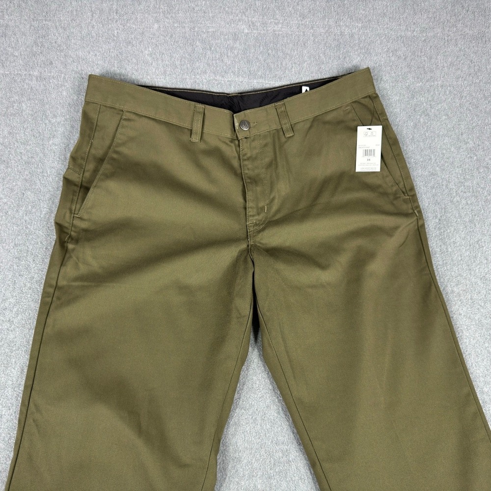 Volcom Pants Pants Mens 36 Green Monty Relaxed Fit Chino NEW